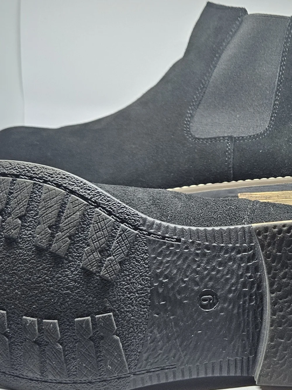 Bruno Marc New York Men's Black Suede Chelsea Boots - Classic Slip-On Sz. 9